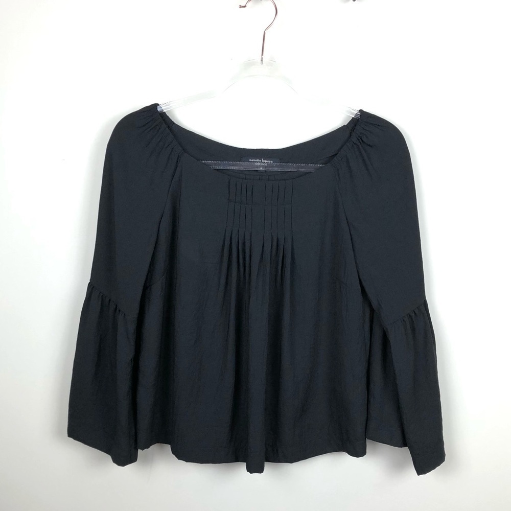 Nanette Lepore Blouse Off the Shoulder Bell Sleeve
